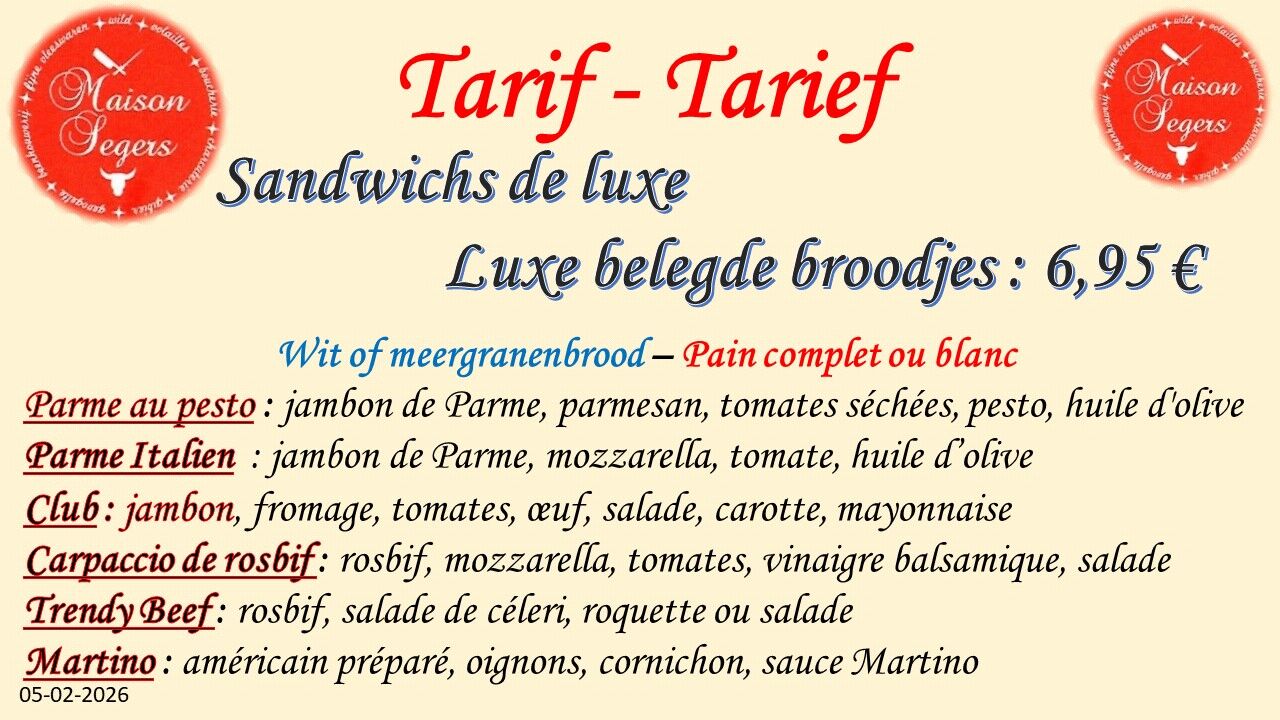 Les Sandwichs de luxe