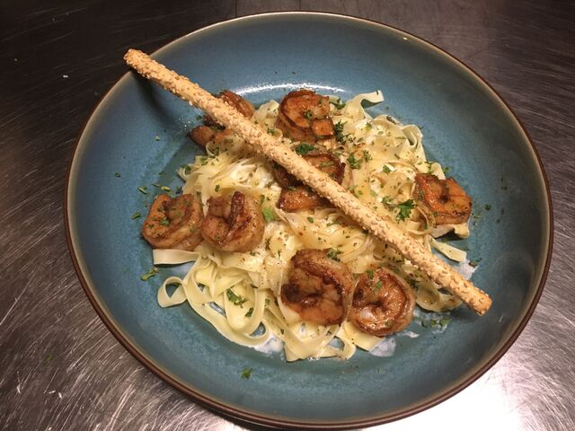 Tagliatelles scampis 