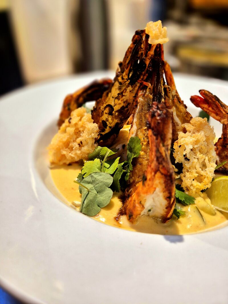 Gegrilde gamba's op Thaïse wijze