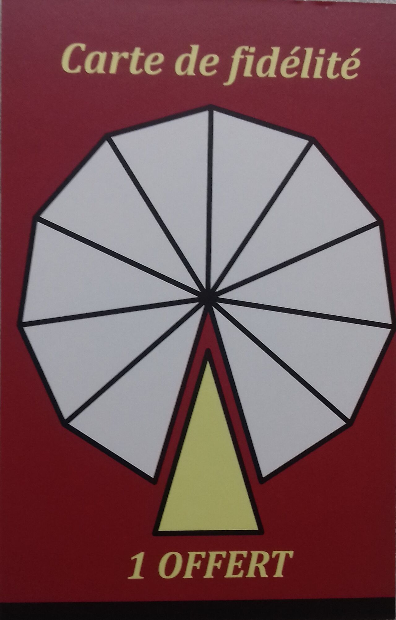 Nouvelle carte de fidélité