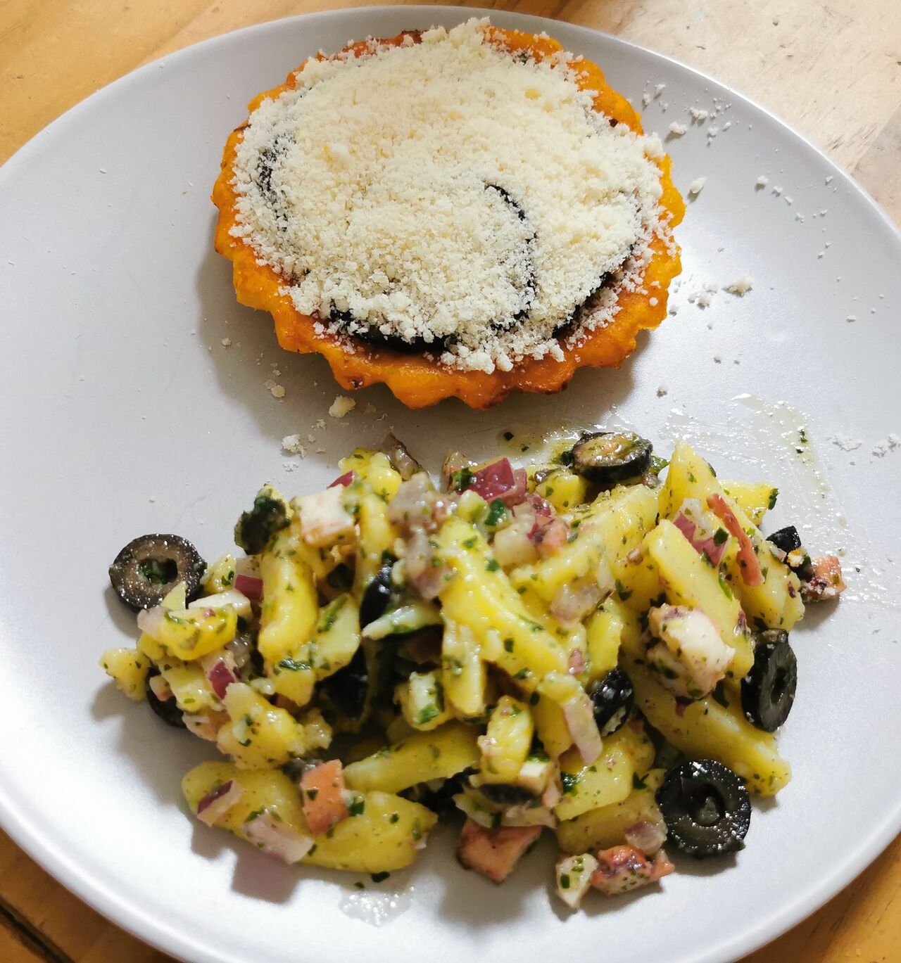 Salade de poulpes et melanzane
