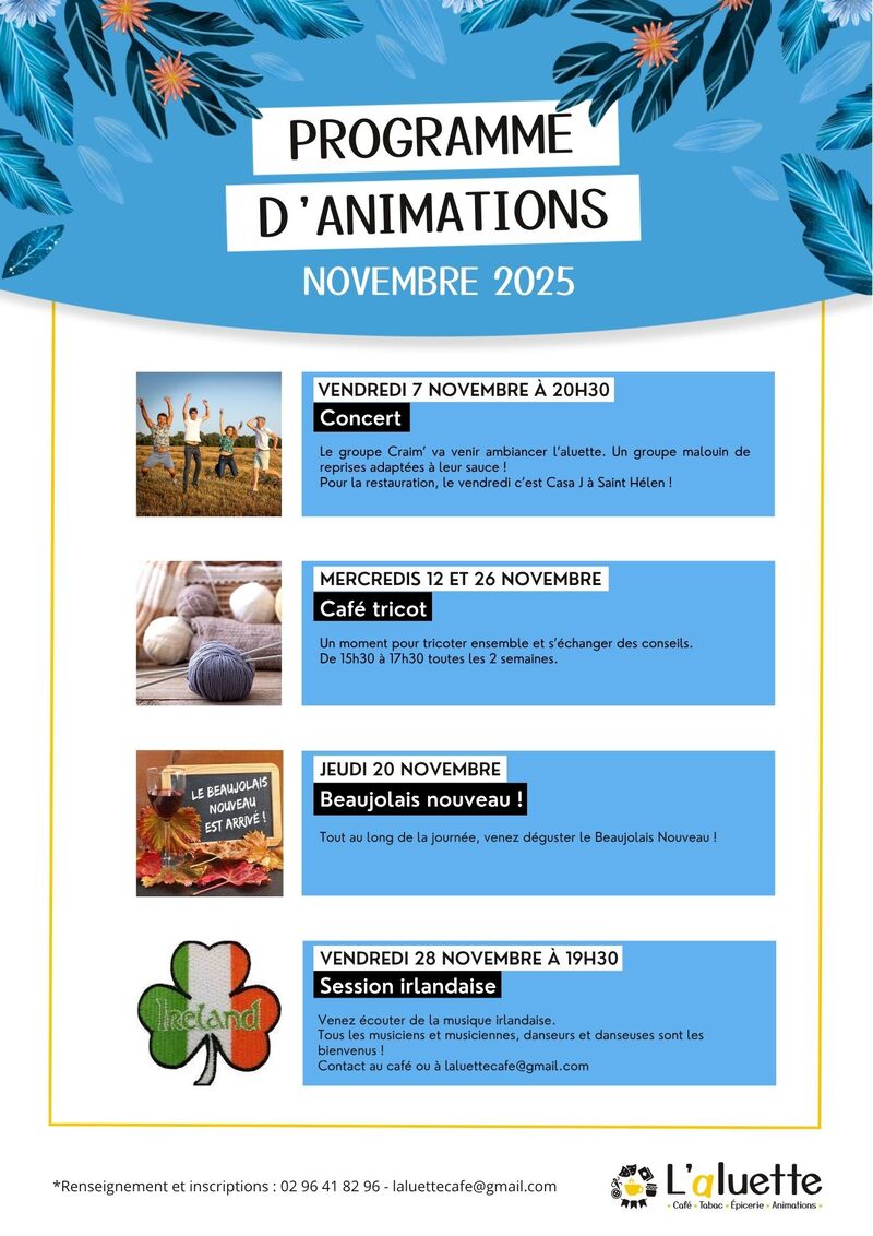 Programme novembre 2025