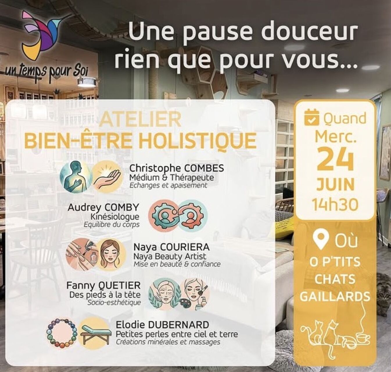 Atelier bien être mercredi 24 juin à 14h30