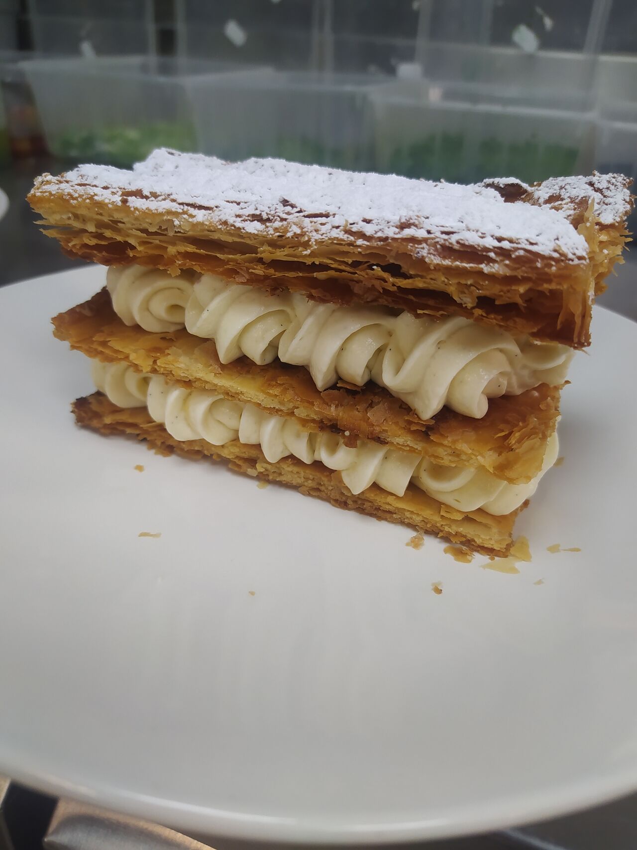 Mille-feuille maison, crème légère