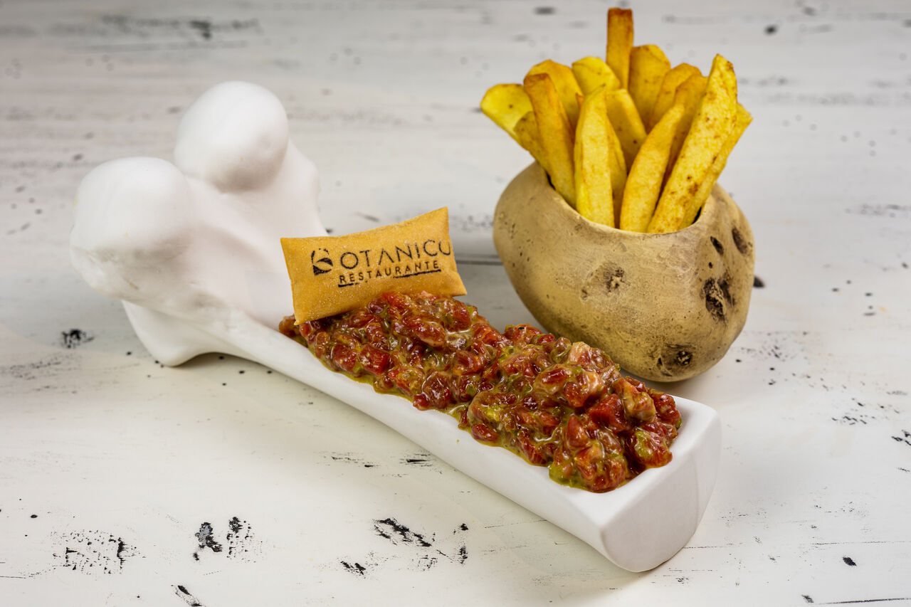 🦴 Steak tartar de tradicional cortado a cuchillo 🔪