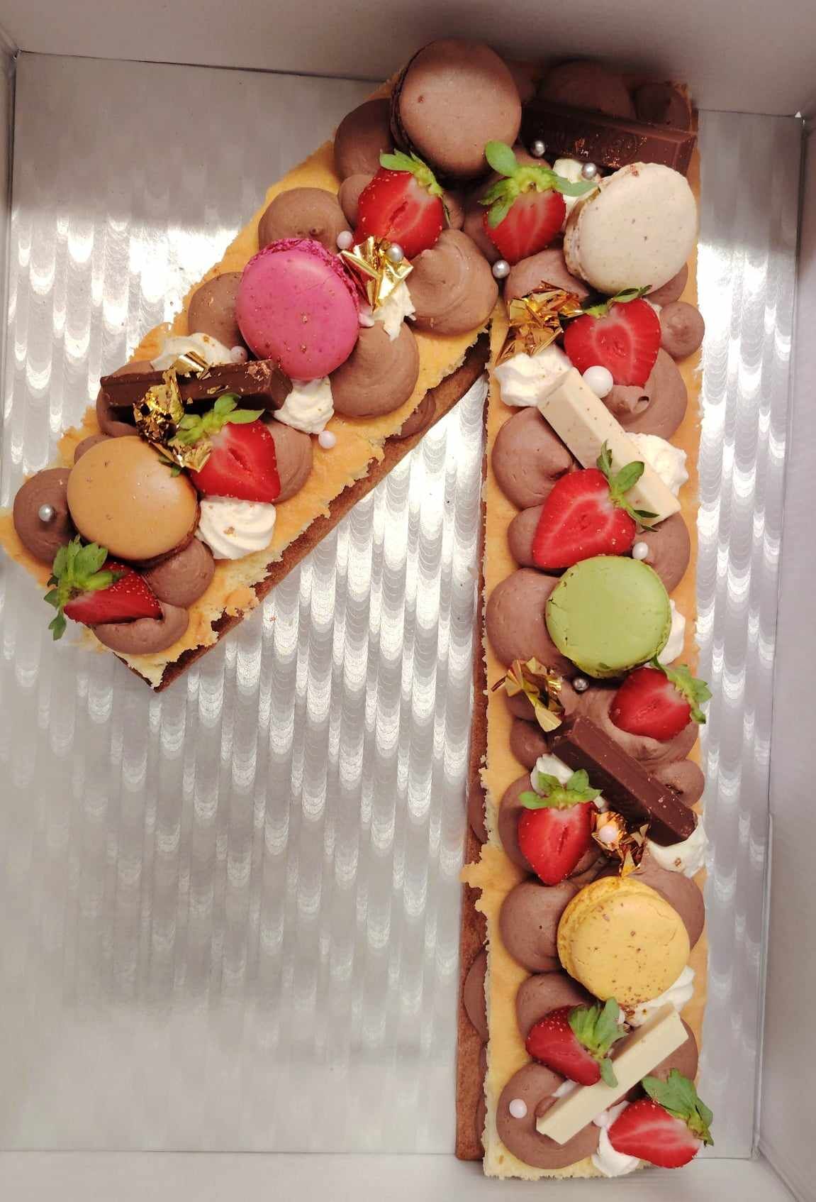 Number cake chocolat 