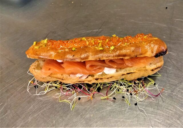 éclair au saumon fumé