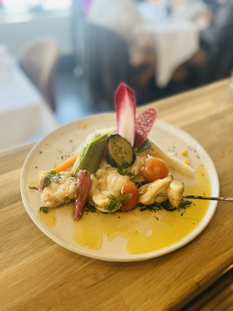 Brochette de lotte teriyaki sésame 