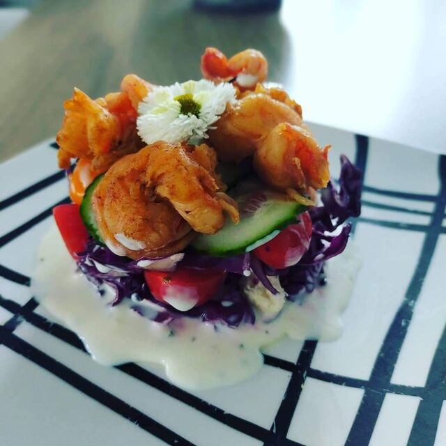 SALADE DE CHOUX AUX CREVETTES