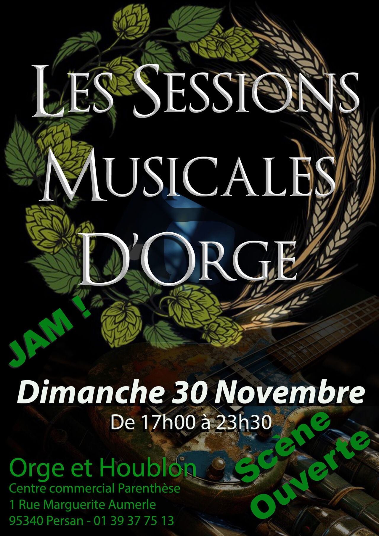Jam session dimanche 30 novembre à 17