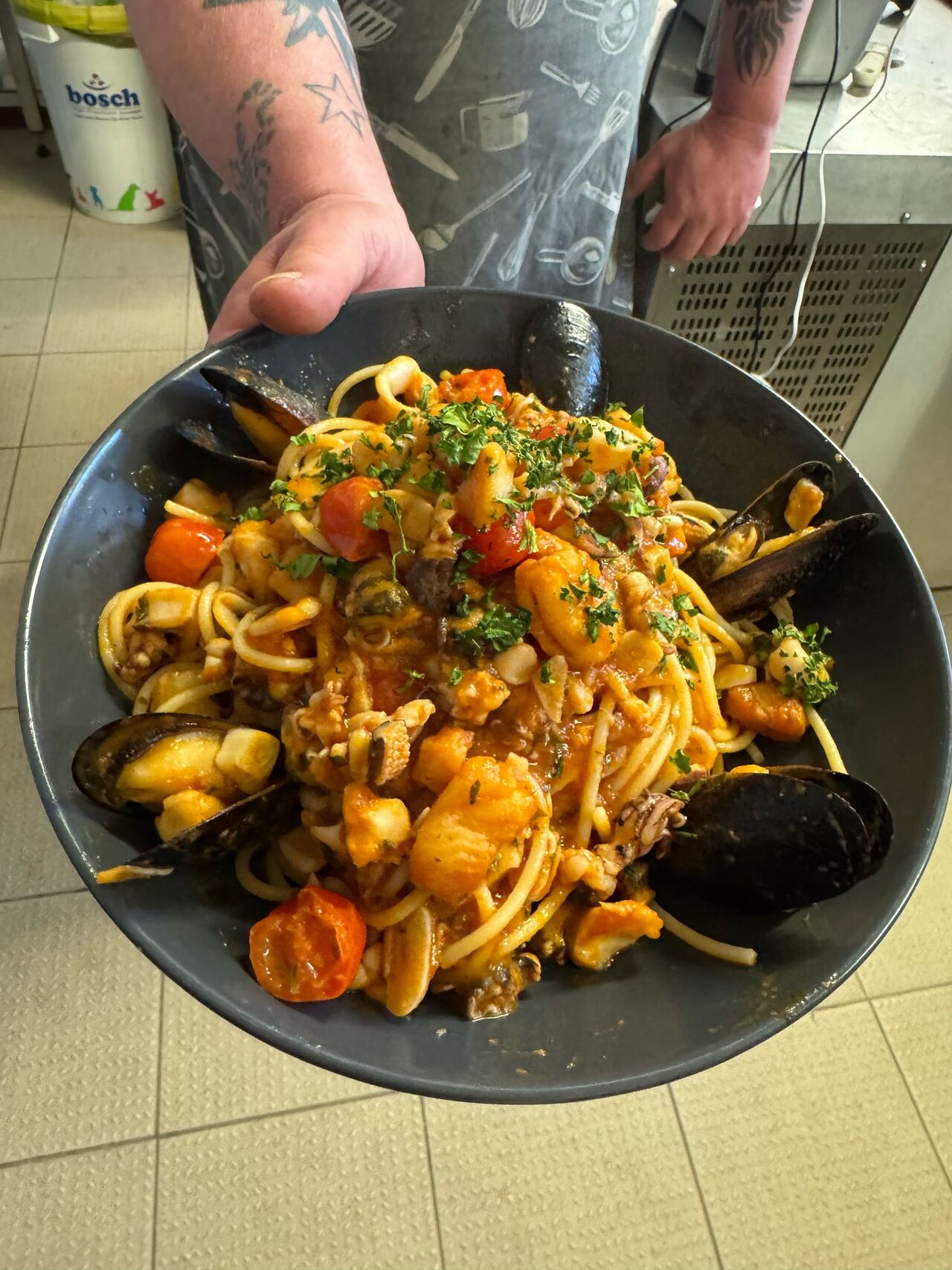 Spaghetti Mit Meeresfrüchten 