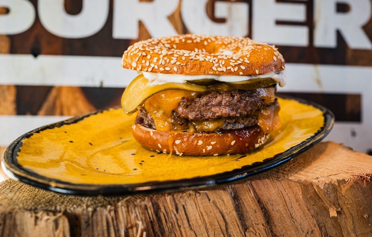 Double cheese bagel