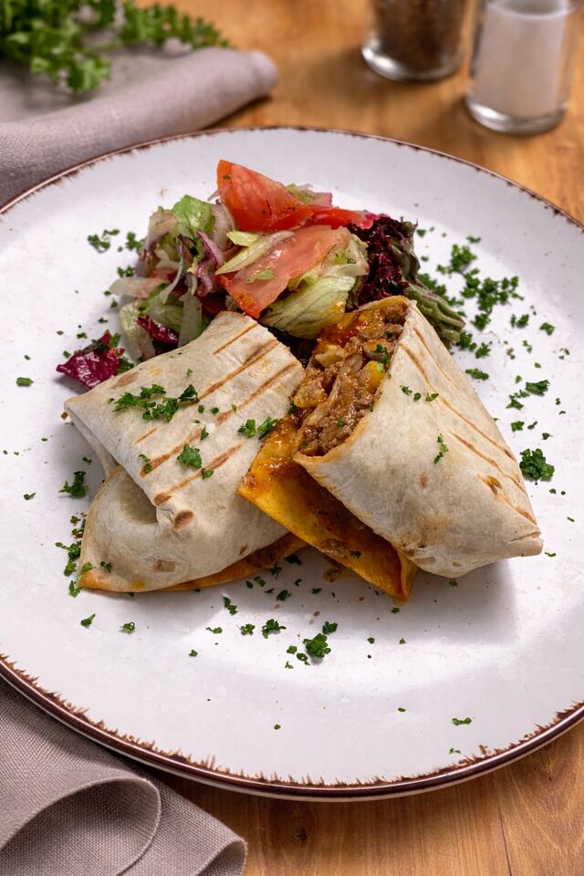 Chilli con carne v chrumkavej tortille