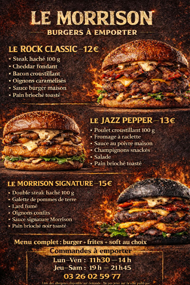 burgers à emporter