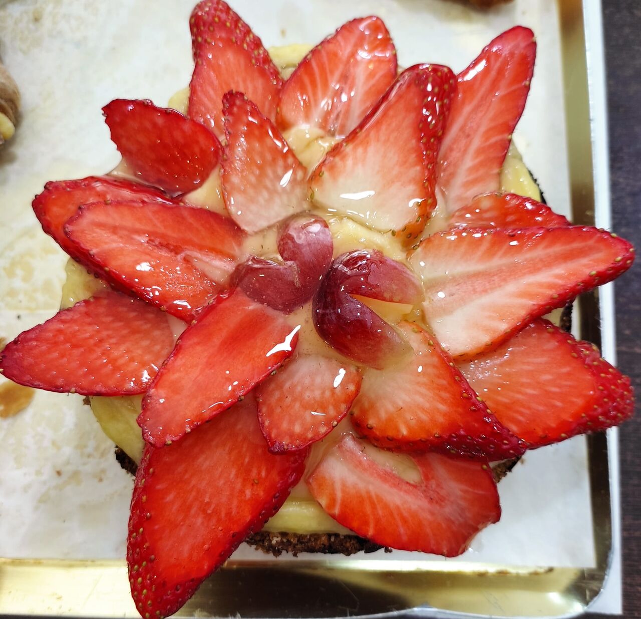 Mini bizcocho con fresas