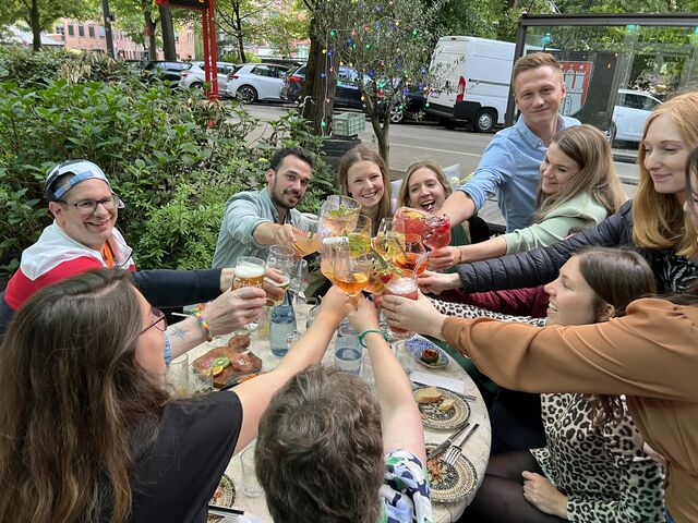 Feiern mit Freunden.