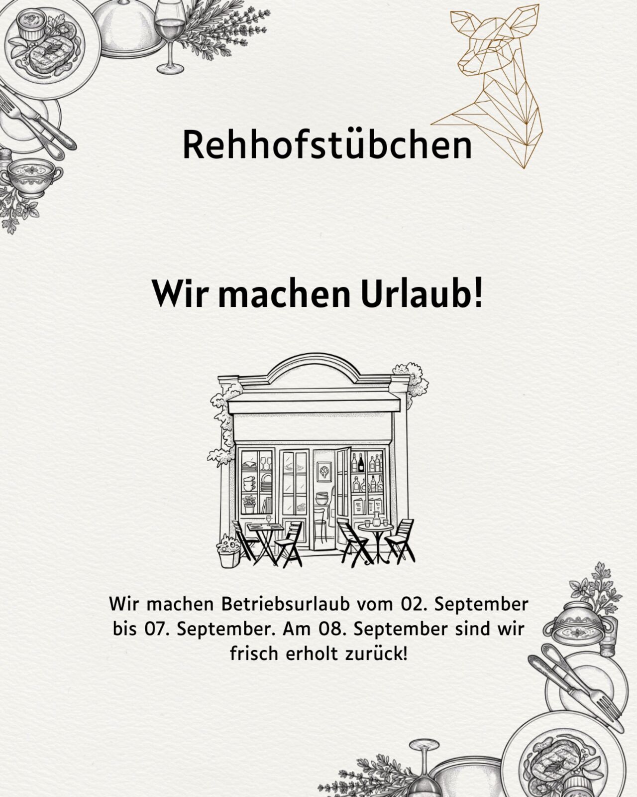 Wir machen Betriebsurlaub