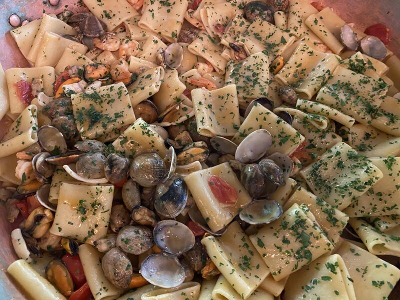 Paccheri ai frutti dì mare 