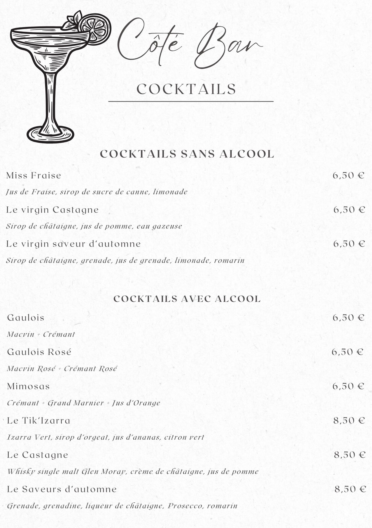 Les Cocktails du moment