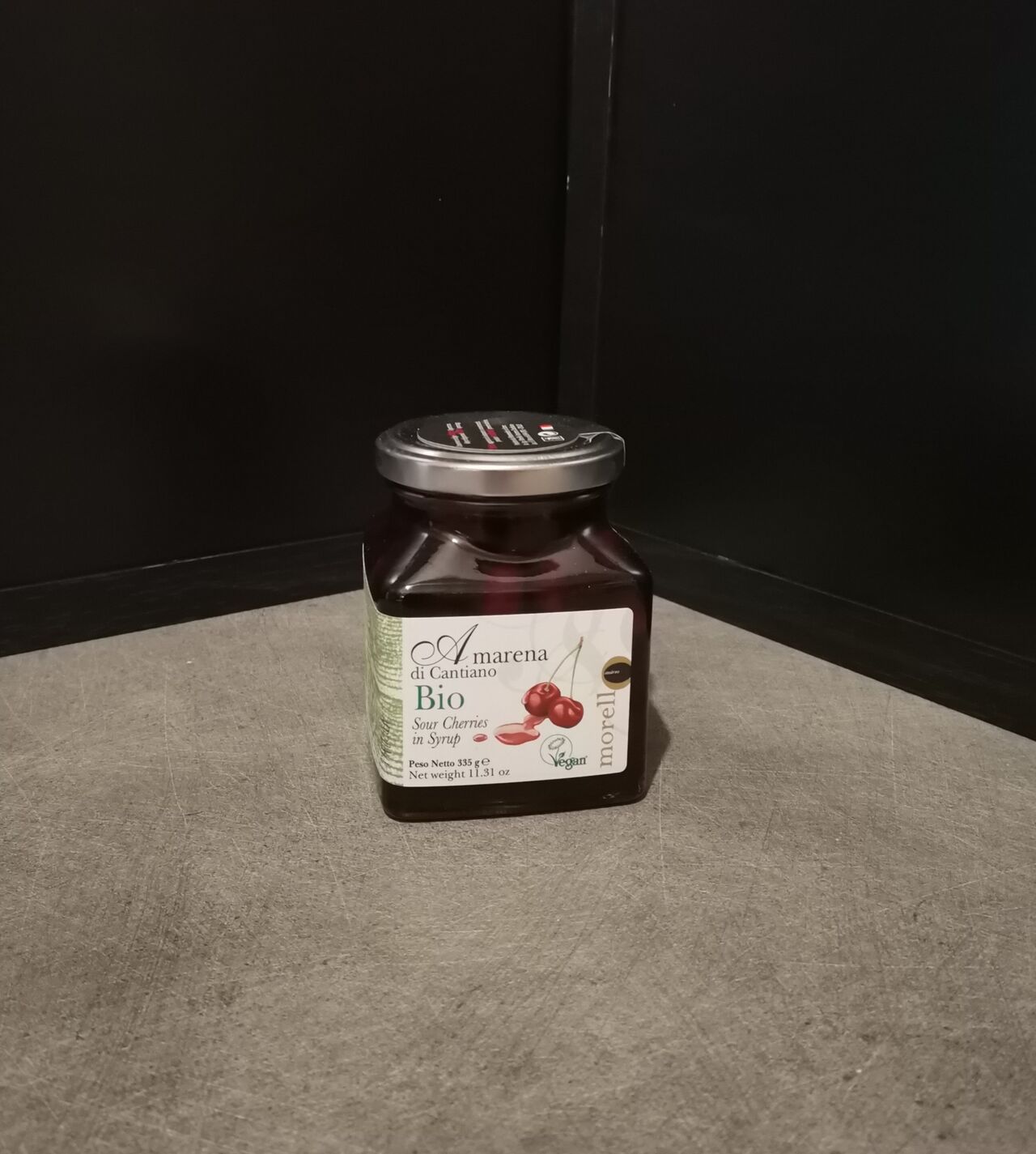 Pot d'amarena bio 335g=11.90€ 