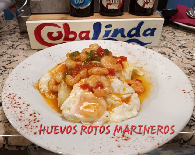 Huevos rotos marineros. 
