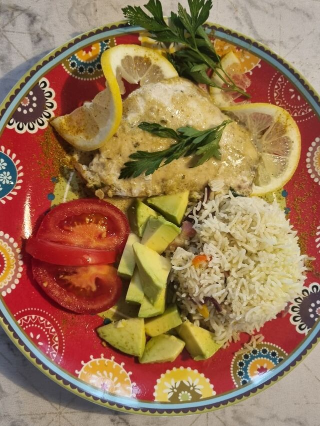 Darne de vivanneau au lait de coco 