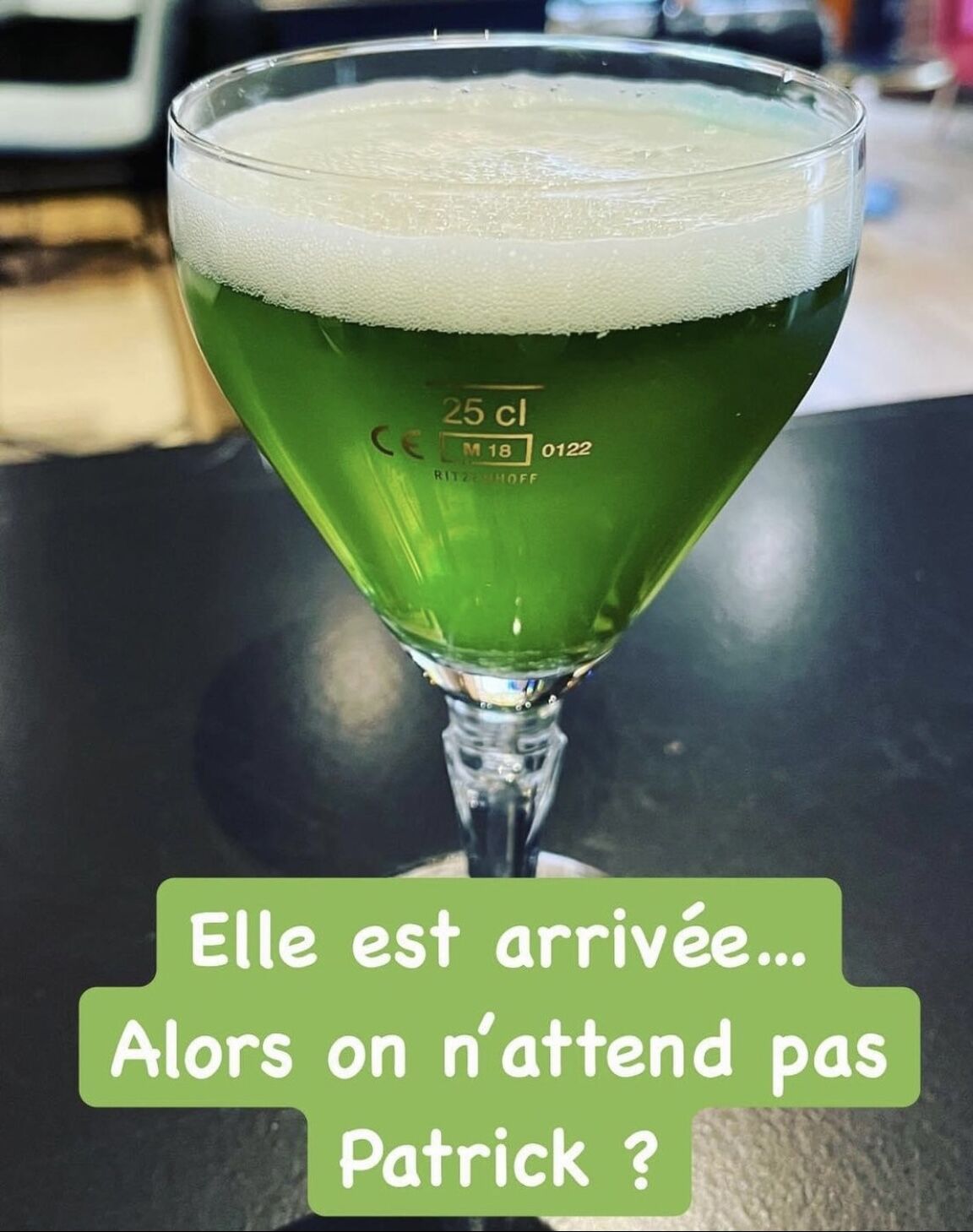 Annonce Bière verte St Patrick 10 mars 2022