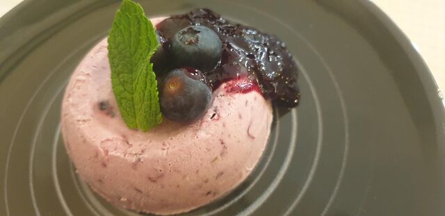 Parfait de arandanos.