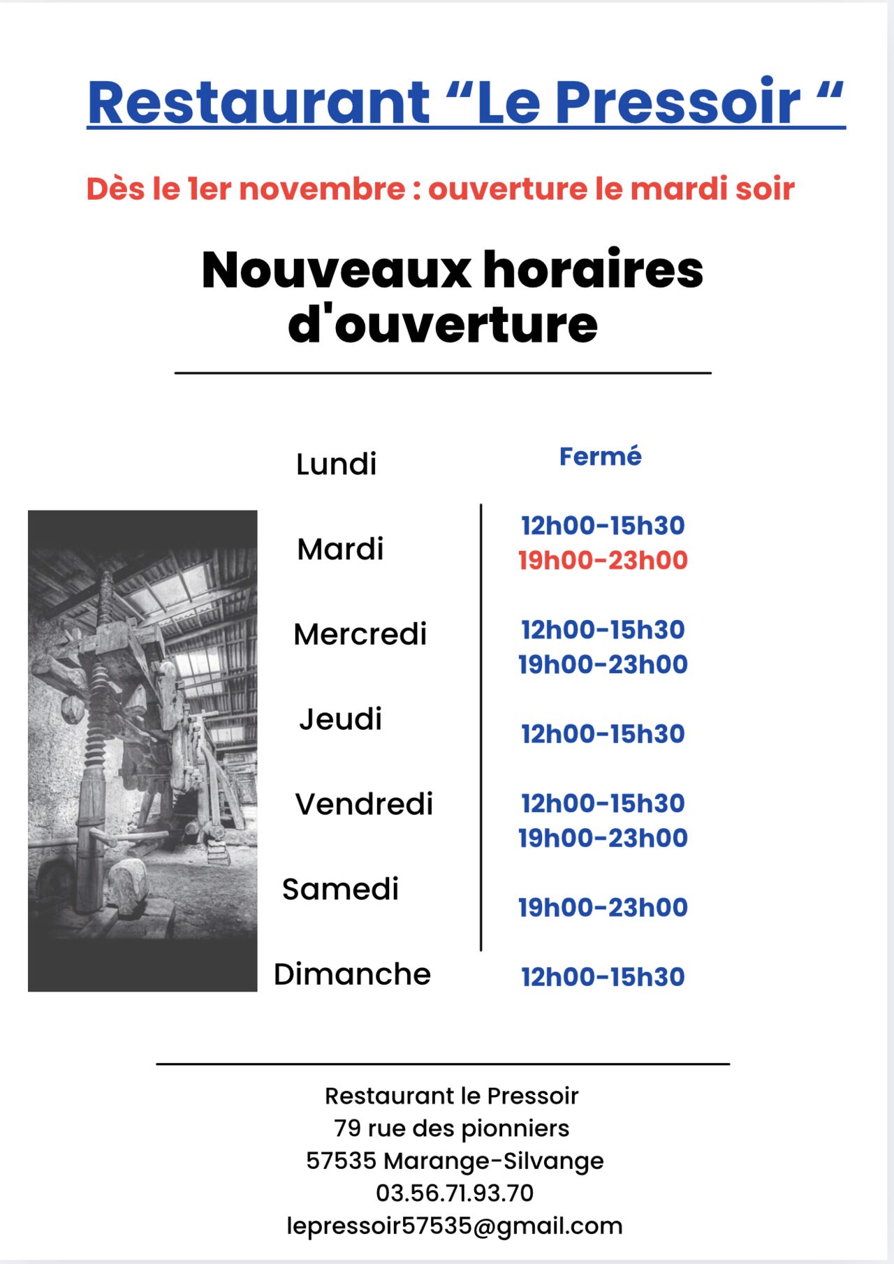 Nouveau Horaire