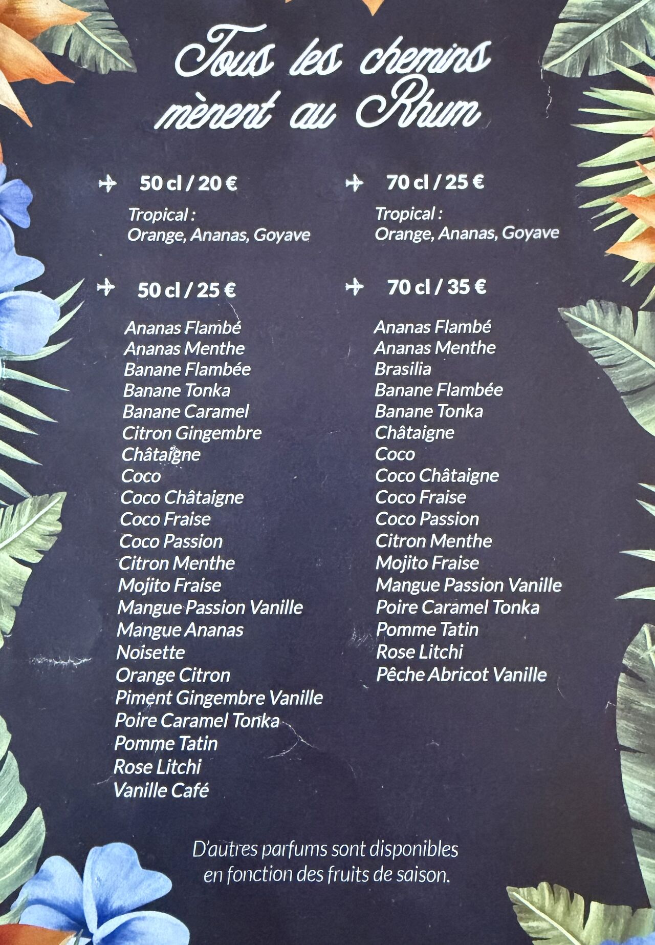 DEMANDER LA CARTE !