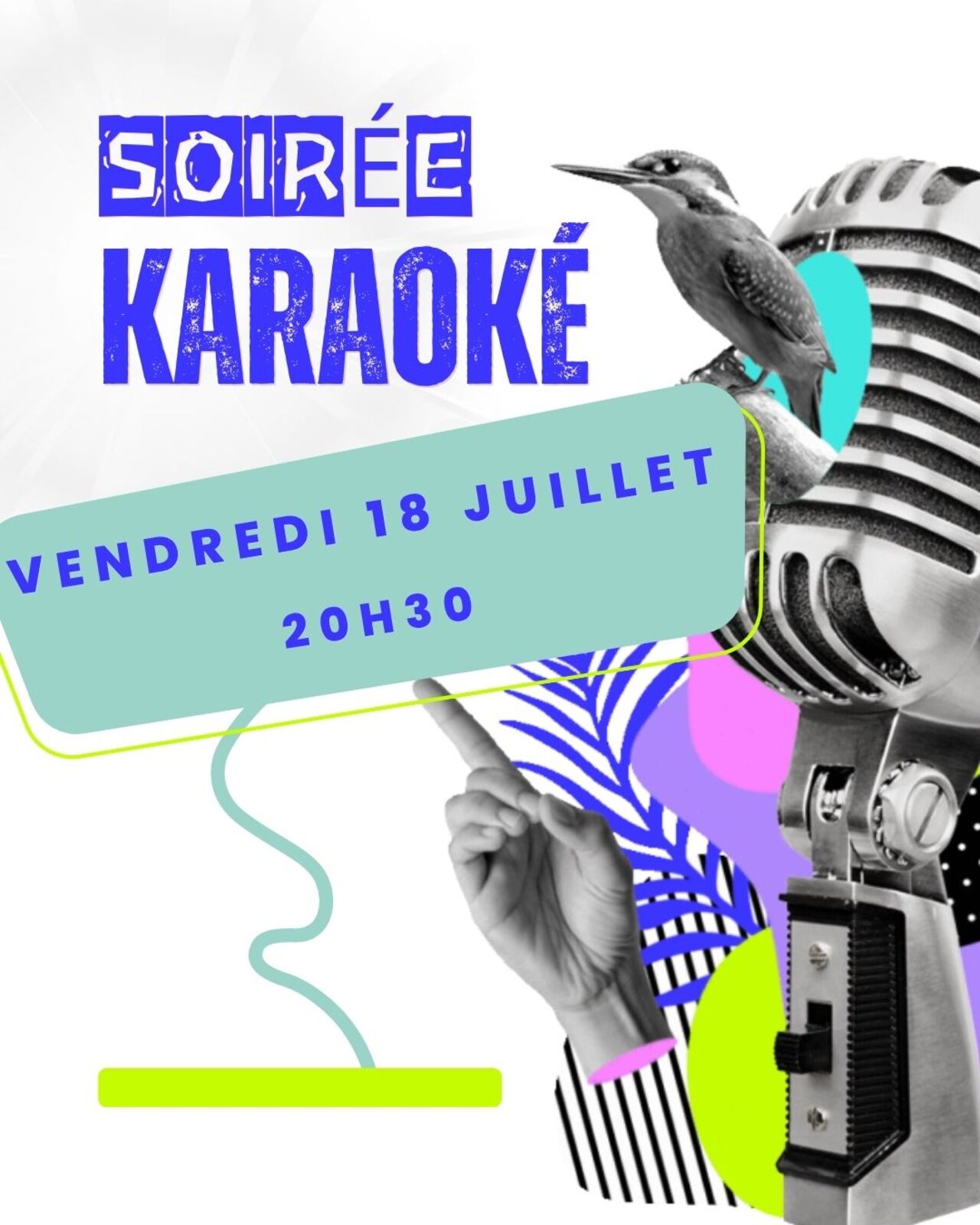 Karaoké vendredi 18 juillet à 20h30