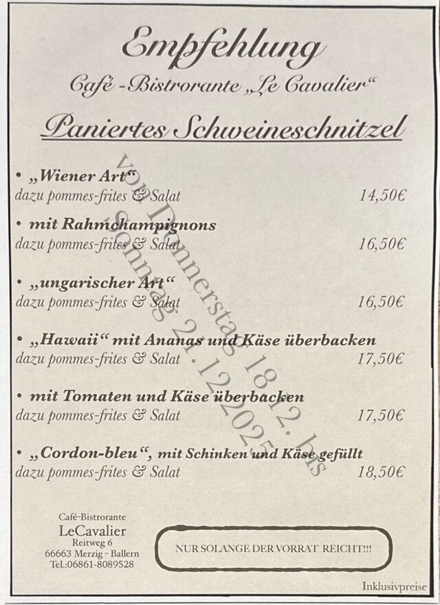 Unsere Empfehlung für die kommenden Tage…Donnerstag 18.12.- Sonntag 21.12.2025