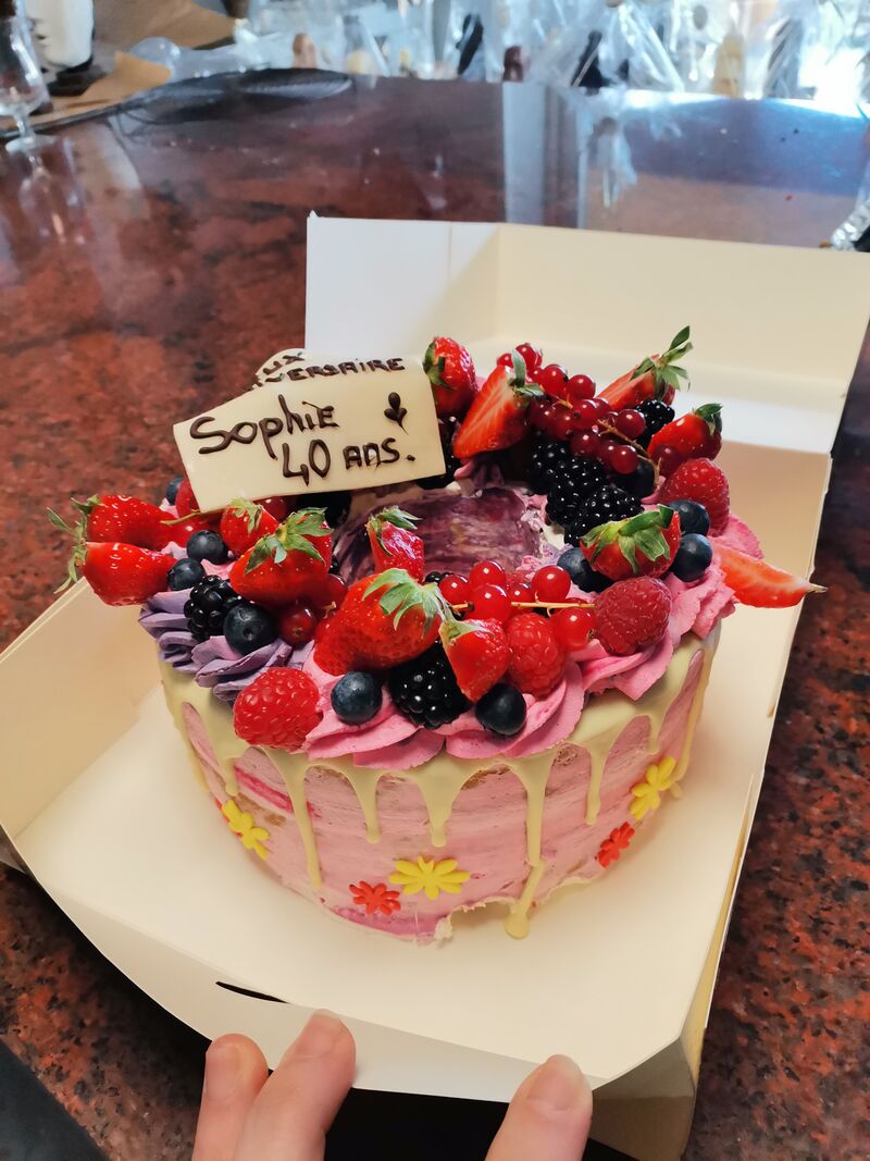 Layer cake aux fruits. 