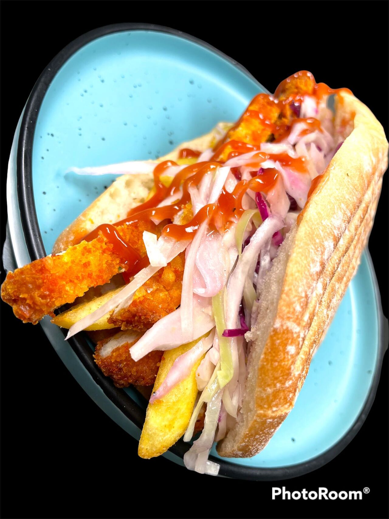 Snitel de pui crispy in ciabatta