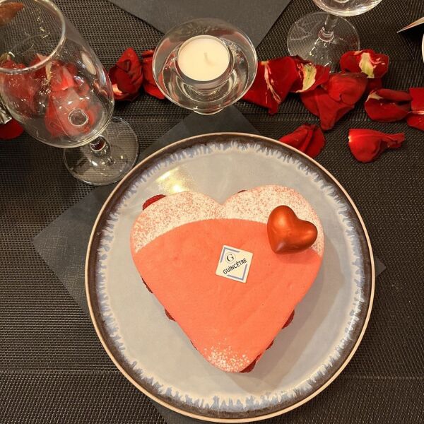 Cœur à partager à la framboise des délices de Louviers 