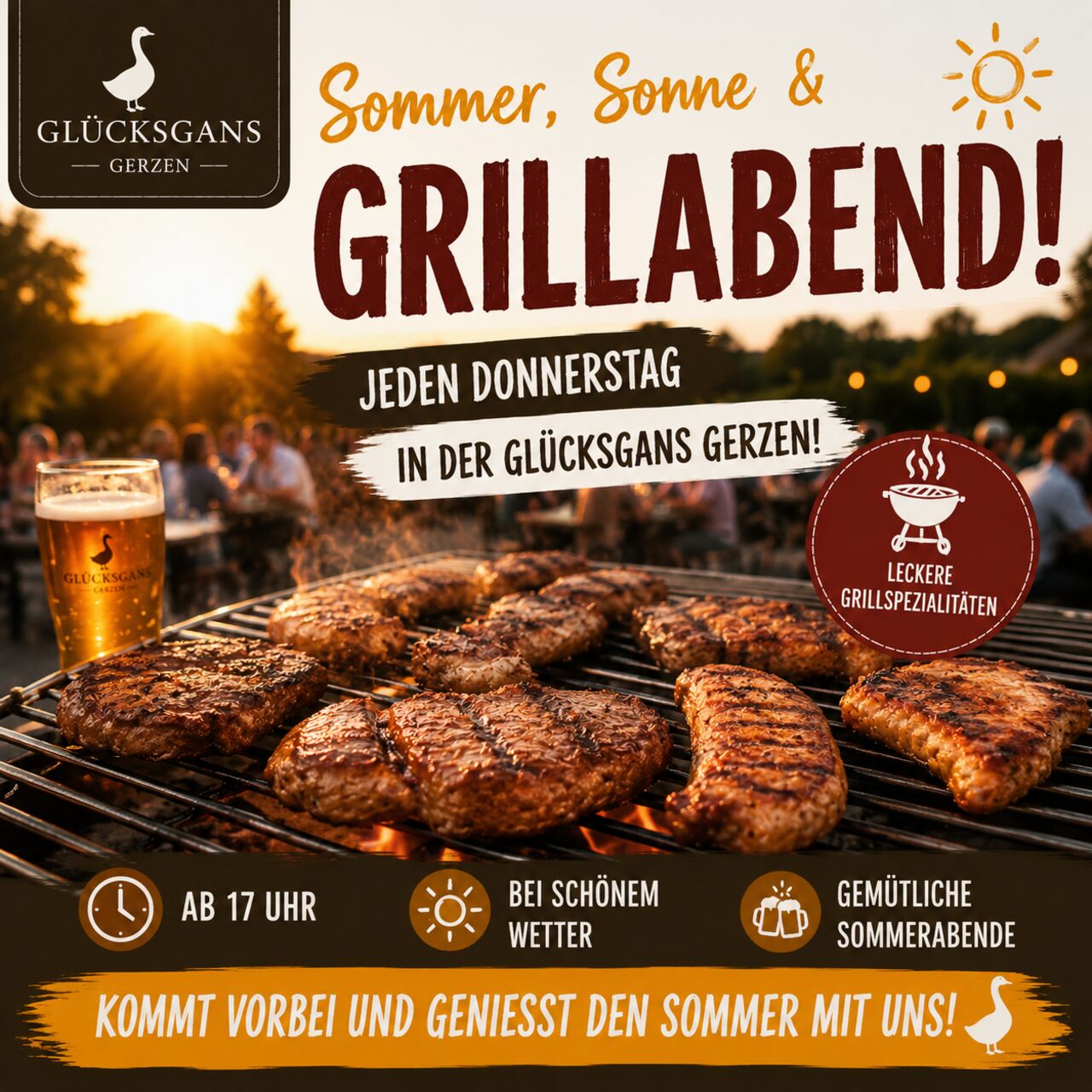 Grillen im Biergarten