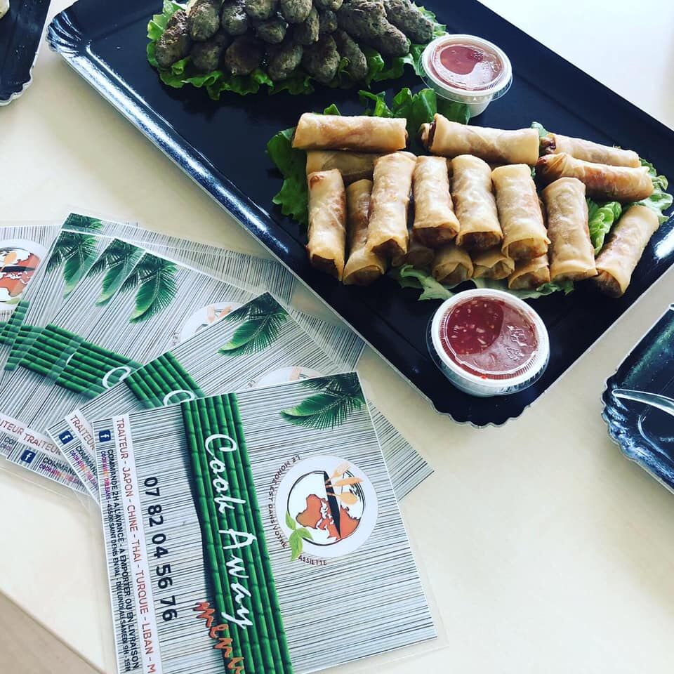 Nems crevettes et Nems poulet - Brochettes Kefta marinée