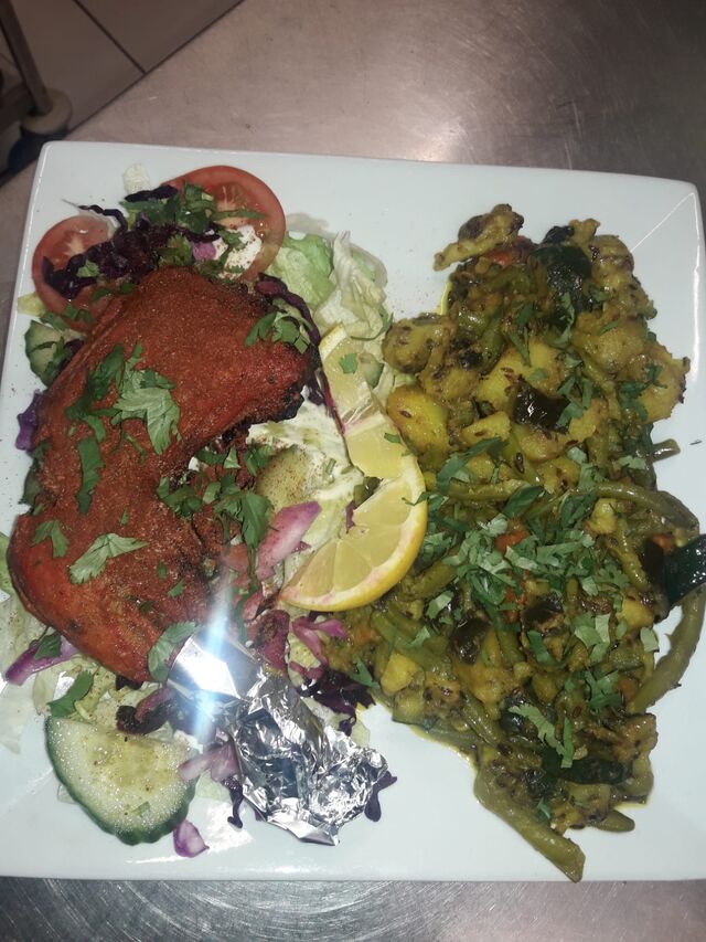 Poulet tanduri avec mix lugume