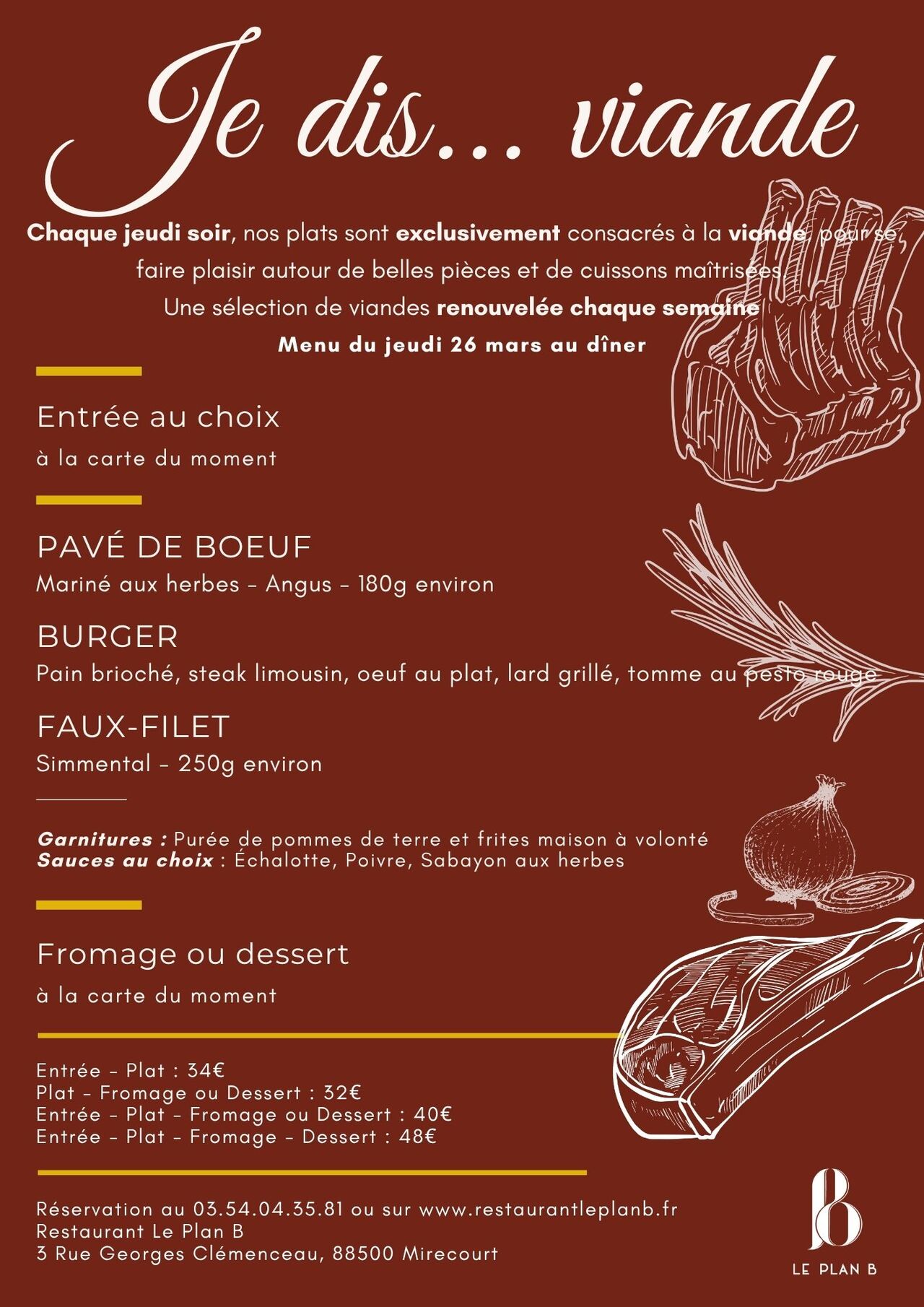 Jeudi viandes - 26 Mars 2026