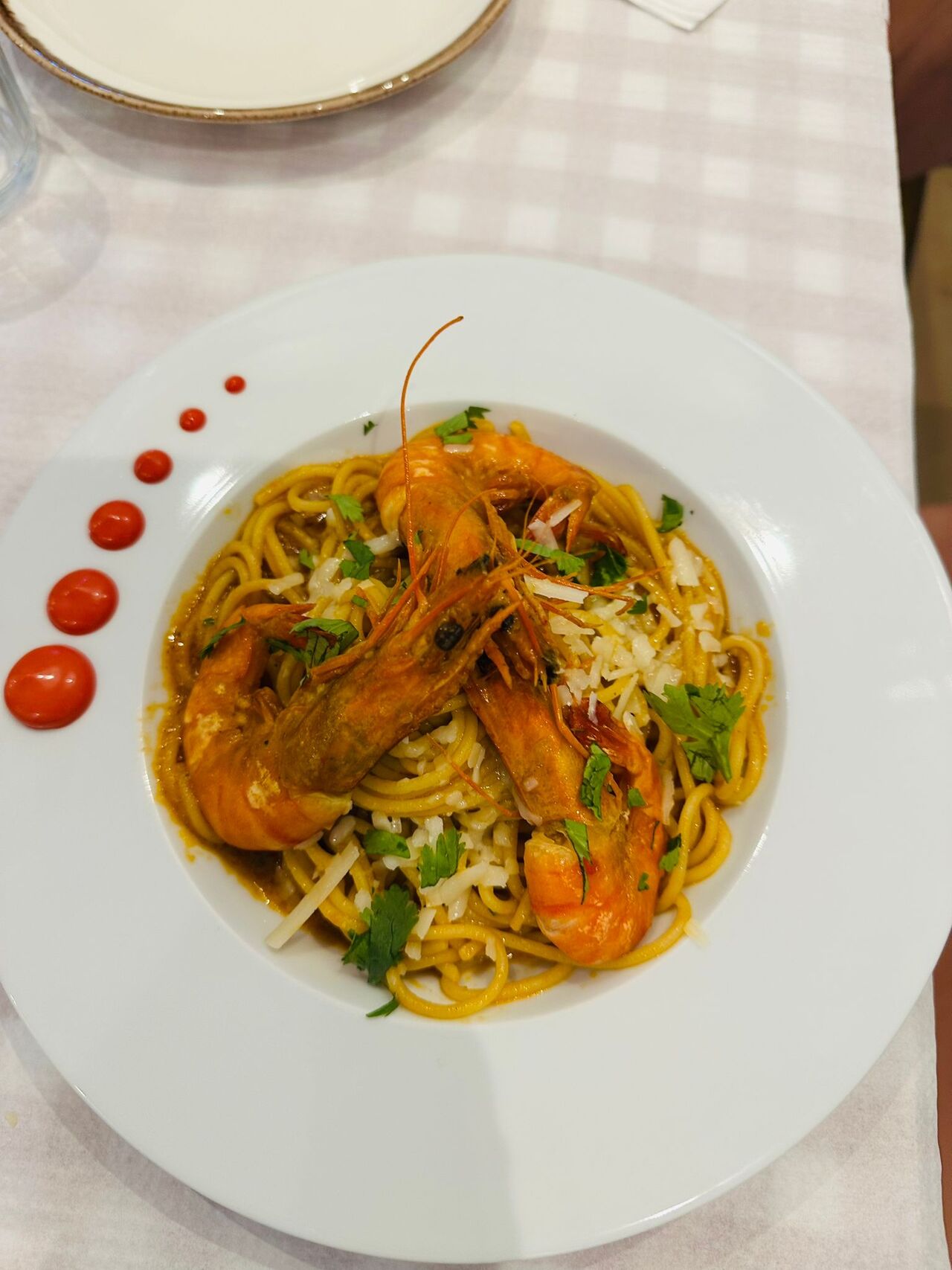 Esparguette com camarao