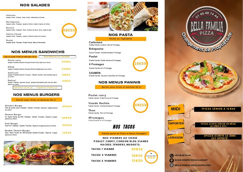 Notre Menu