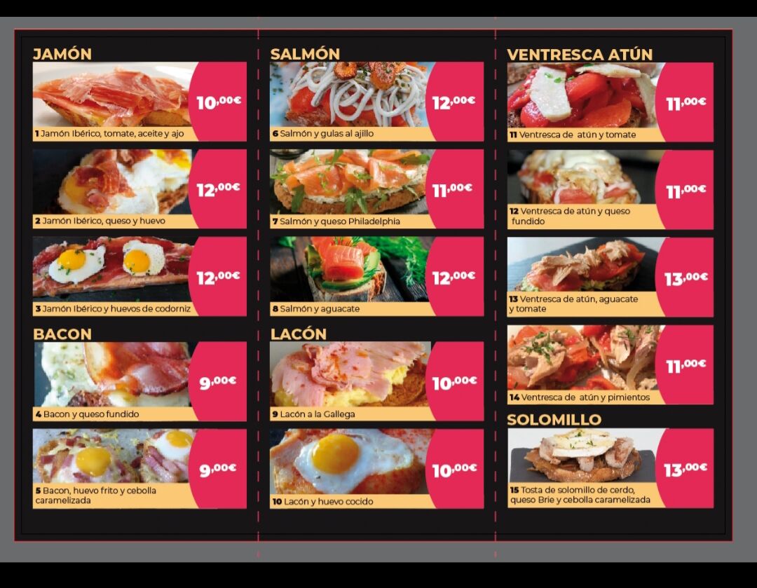 Carta TOSTAS