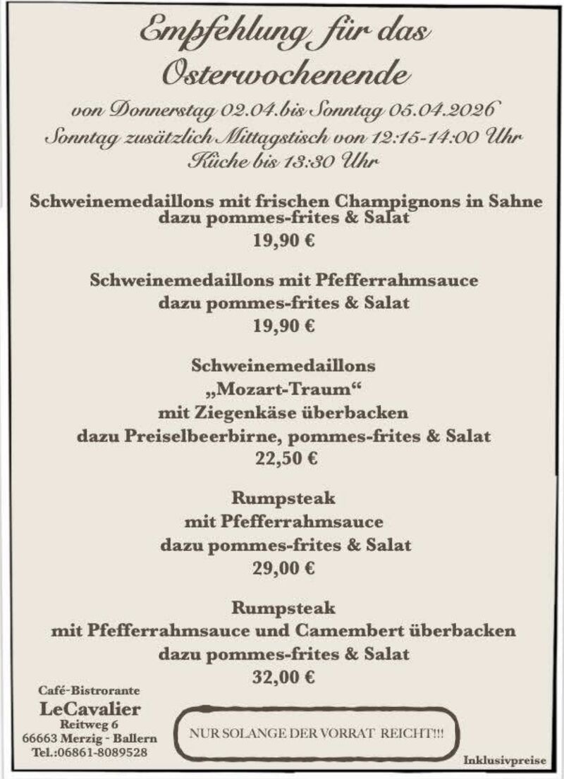 Empfehlung Osterwochenende