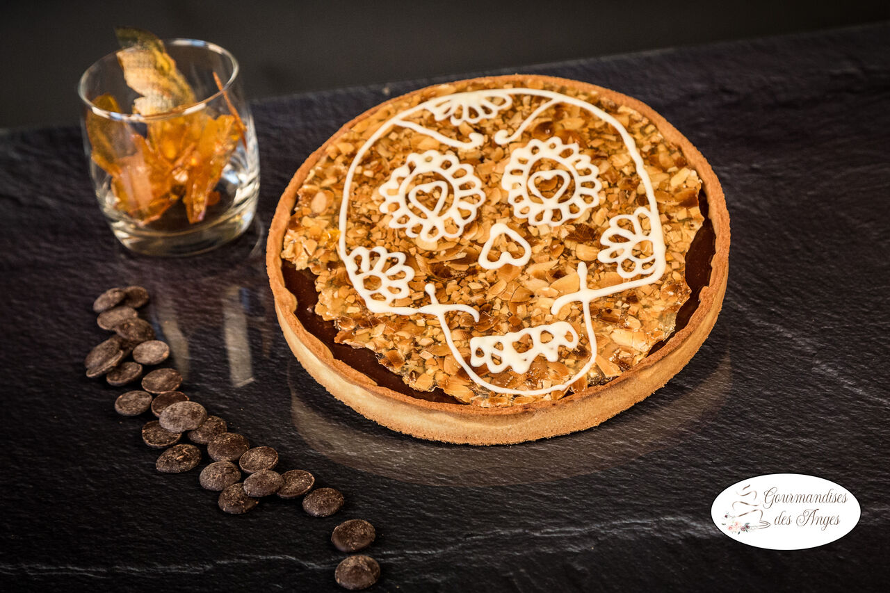 Tarte chocolat/nougatine - option décor à définir - 6/8 personnes -
