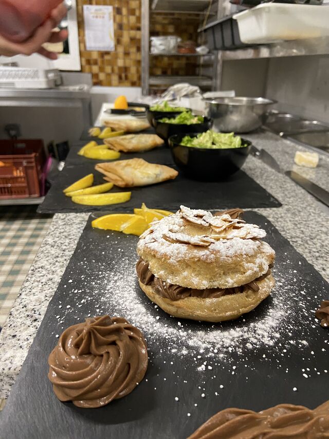 Paris Brest, crème montée saveur chocolat