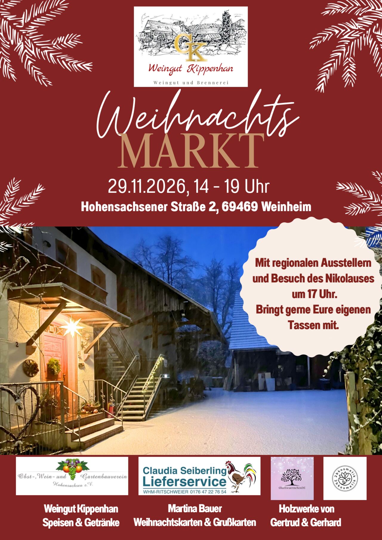 Weihnachtsmarkt im Weingut am 1. Advent