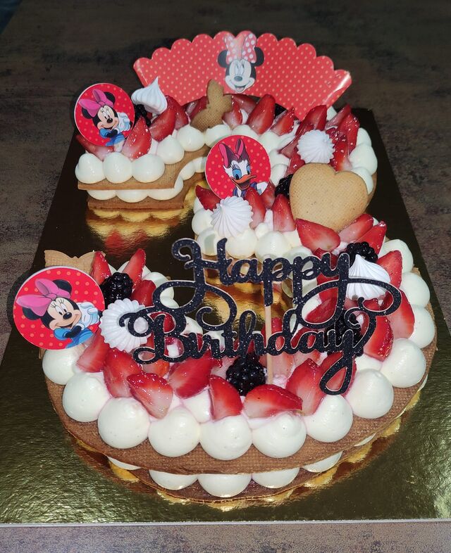Number cake thème Minnie