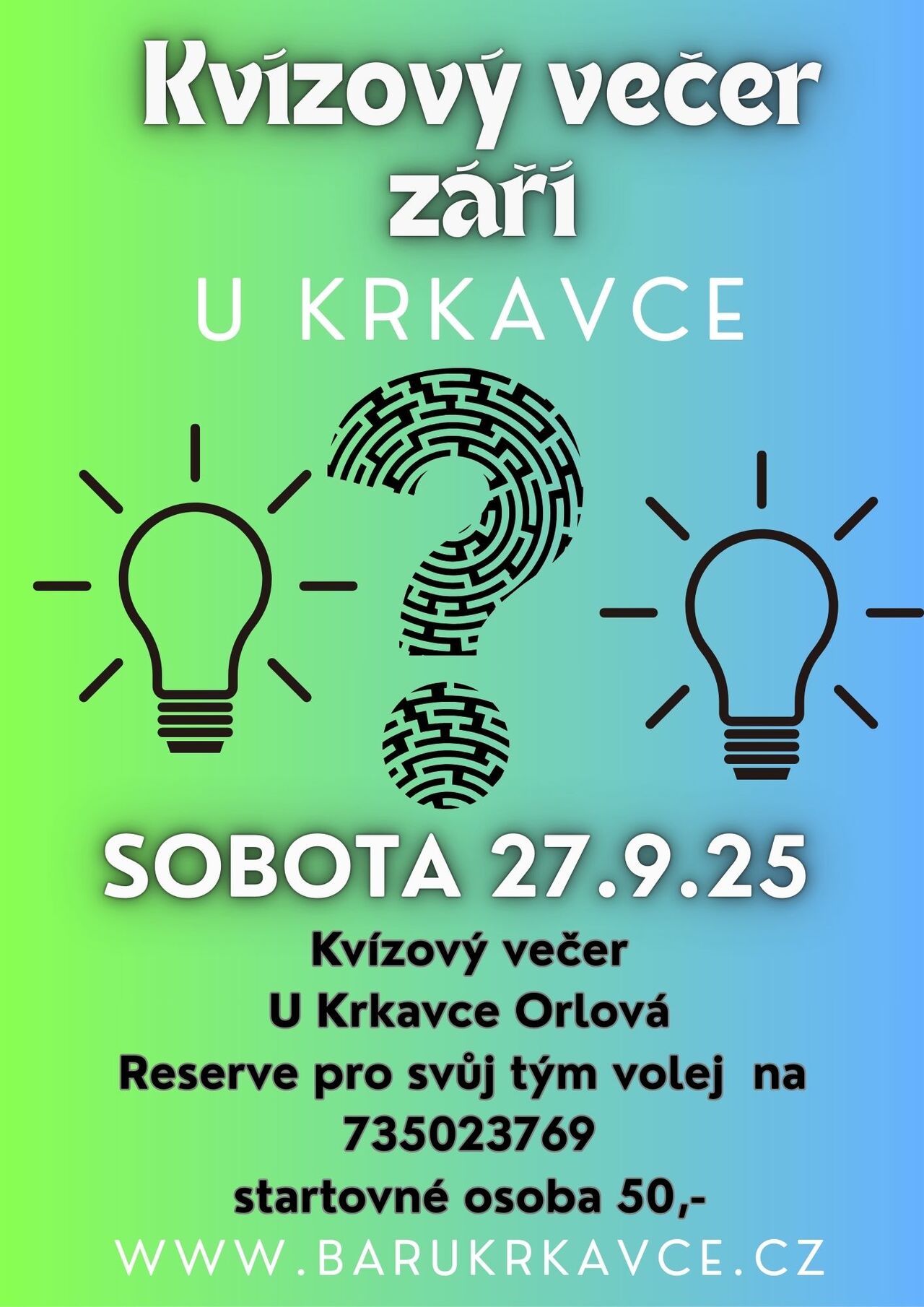 27.9.2025 Kvíz U Krkavce