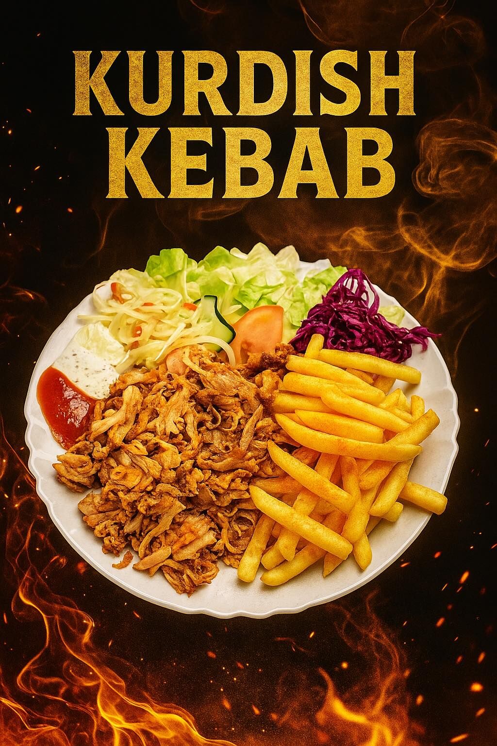 Velky talíř hranolky