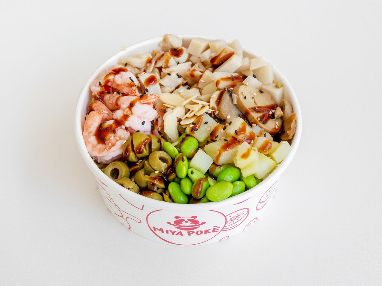 Pokè regular
1 proteina
4 condimenti
Salse e topping 